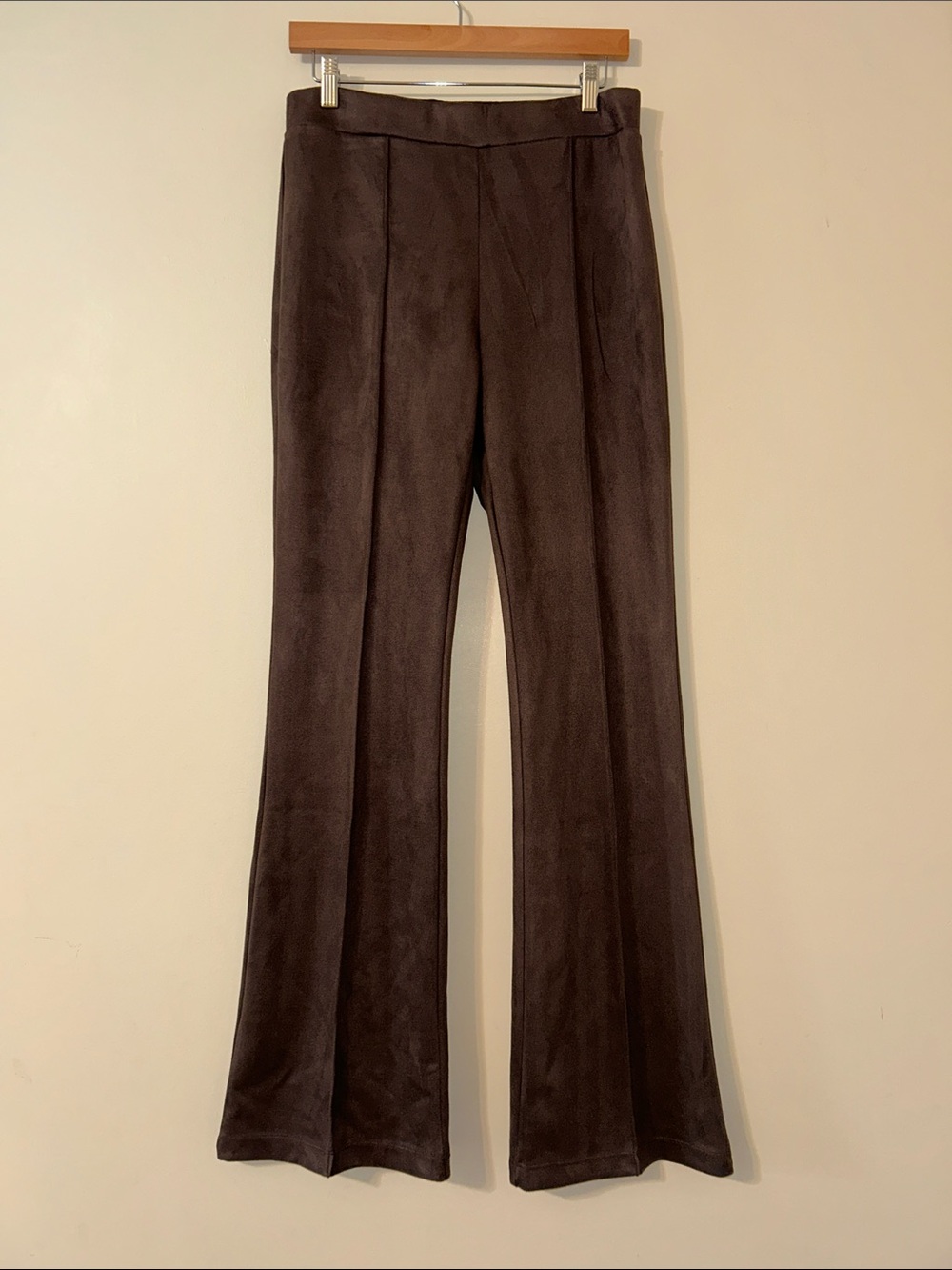 Sanctuary x Anthropologie Large Brown Pull On Pants Flare Elastic Wasit